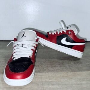 Nike Red, Black, and White Low-Top Sneakers